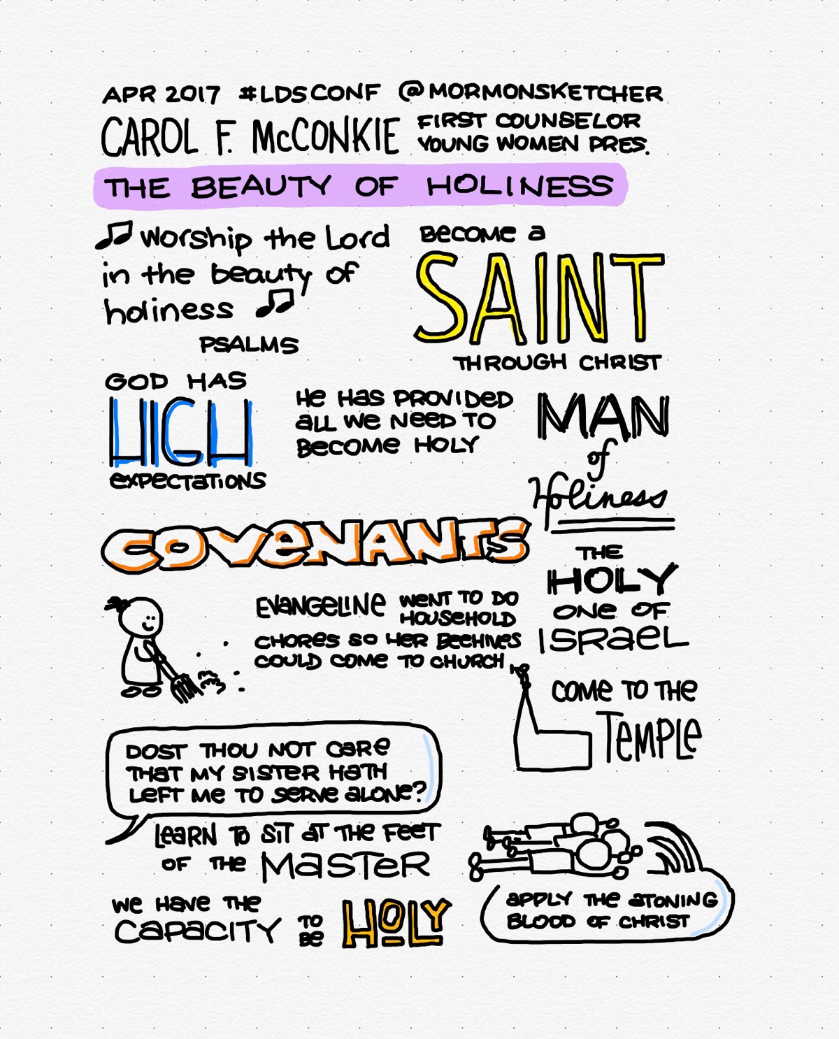 Carol McConkie General Conference Sketchnotes